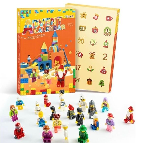 Christmas 24 Days Building Blocks Figure Advent Calendar Different Mini New - Picture 1 of 5